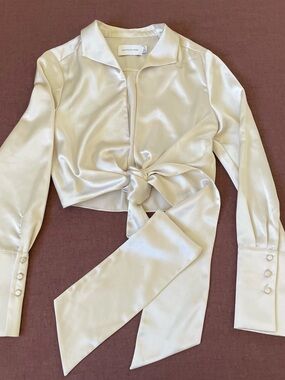 Significant Other Emile Satin Tie Top – size 2
